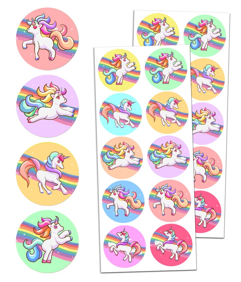 TownStix Unicorn Sticker Sheets for Kids 15  20 Sheets 200 Stickers - Image 1
