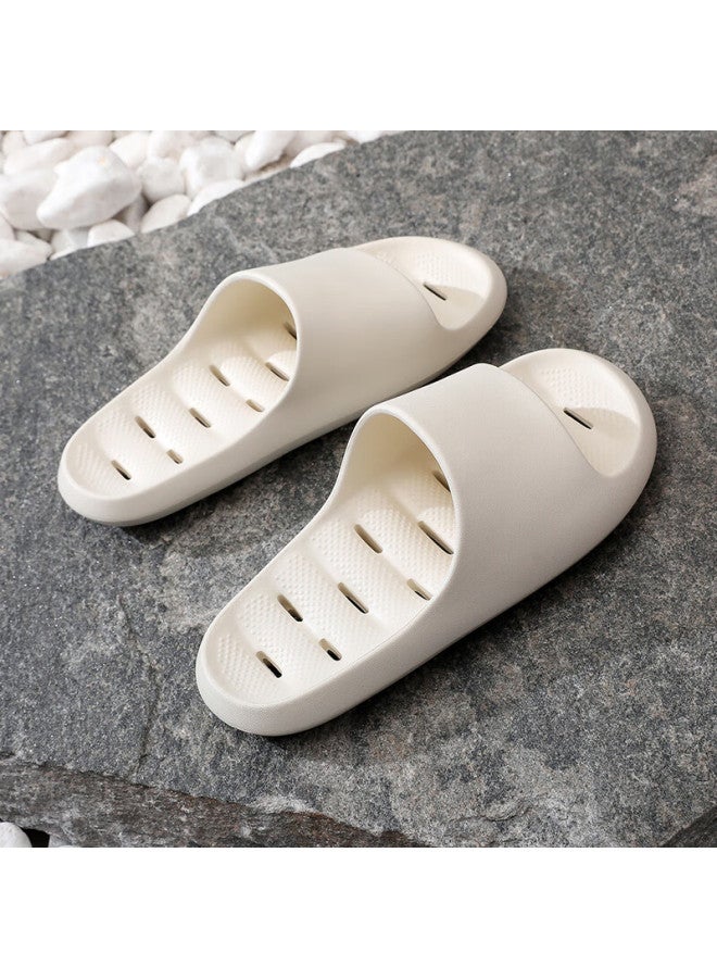 Xggc Couple Bathroom Slippers Men Summer Home Indoor Eva Water-draining Non-slip Quick-dry Navy Blue Size 44-45
