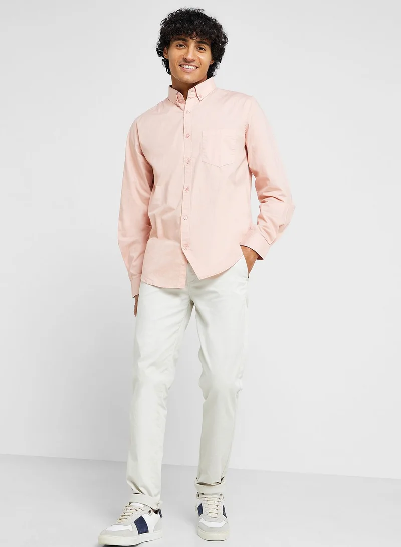 Seventy Five Pure Cotton Casual Double Pocket Shirt