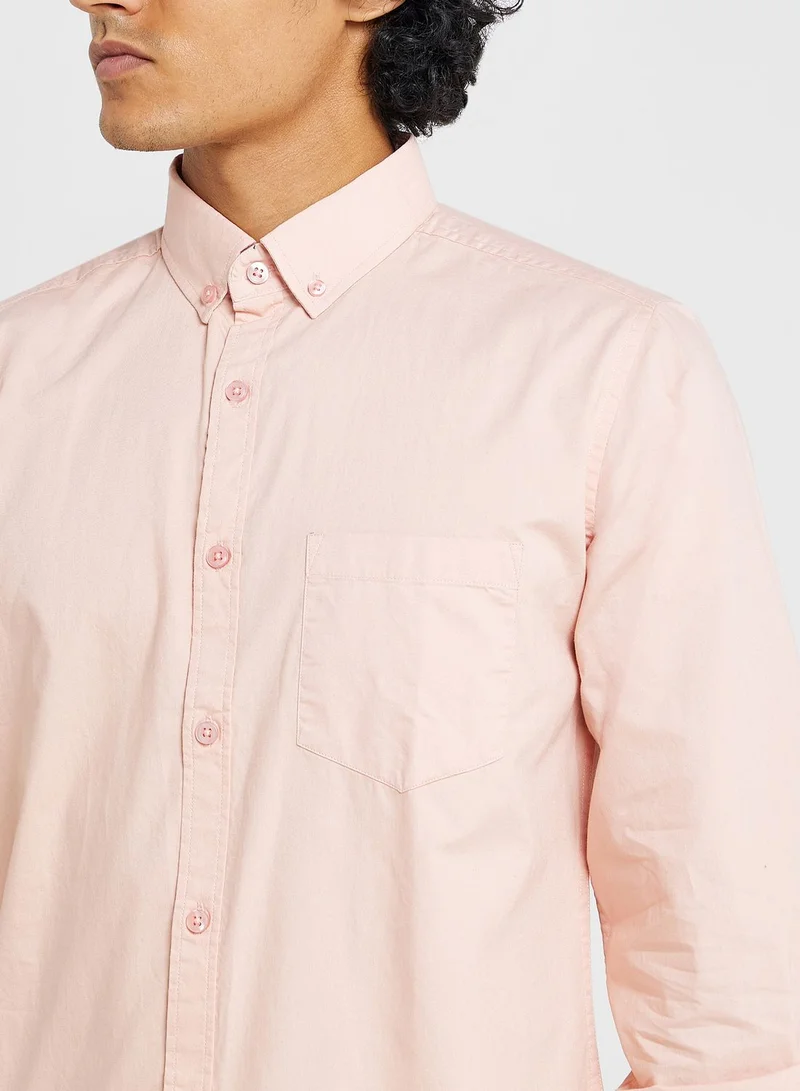 Seventy Five Pure Cotton Casual Double Pocket Shirt