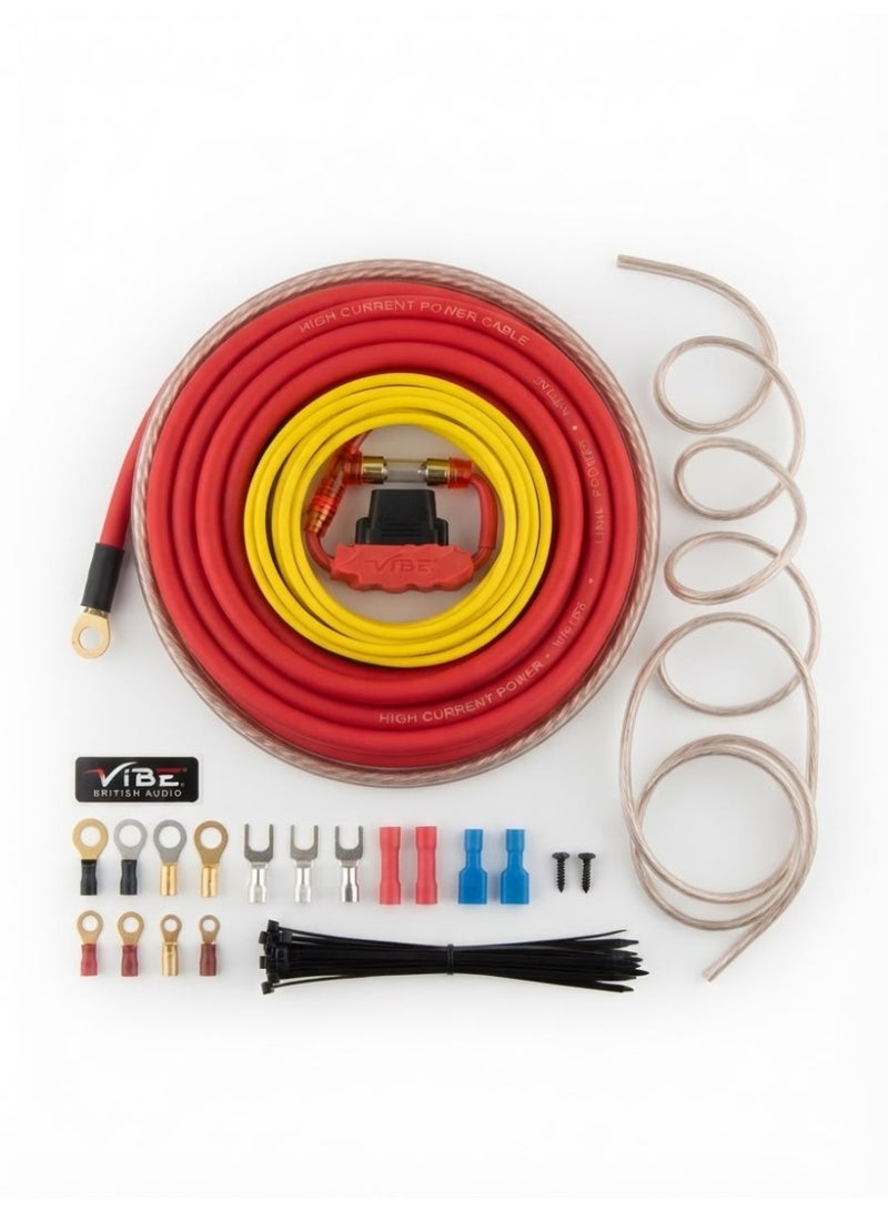 VIBE British Audio Car Amplifier Wiring Kit, 12 AWG Speaker Cable, RCA Cable & Fuse Kit - Image 2