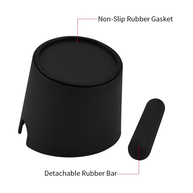HOMEE Coffee Knock Box 4.8 Inch Shock-Absorbent Durable Barista Style Knock Box With Removable Knock Bar and Non-Slip Base Gift (Round) - Image 3