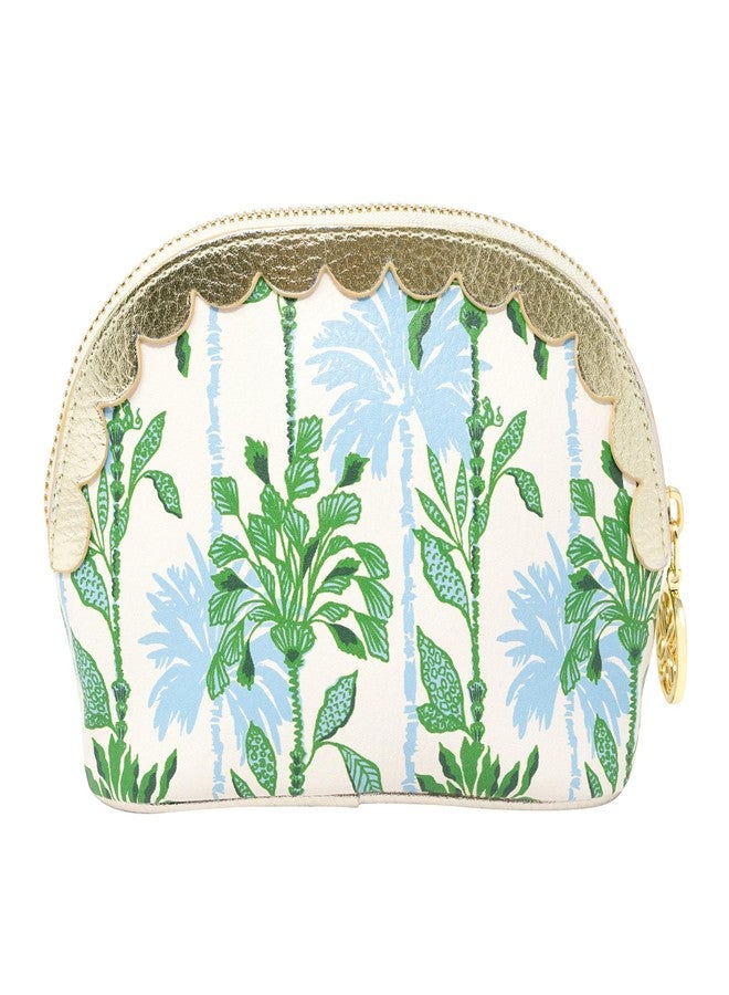 Lilly Pulitzer Vegan Leather Zipper Pouch with Scallop Edge, Cute Pencil Case for Adults, Travel Toiletry Bag, Small Pouch Bag for Supplies, Makeup or Toiletries (Swayin in the Breeze) - Image 4