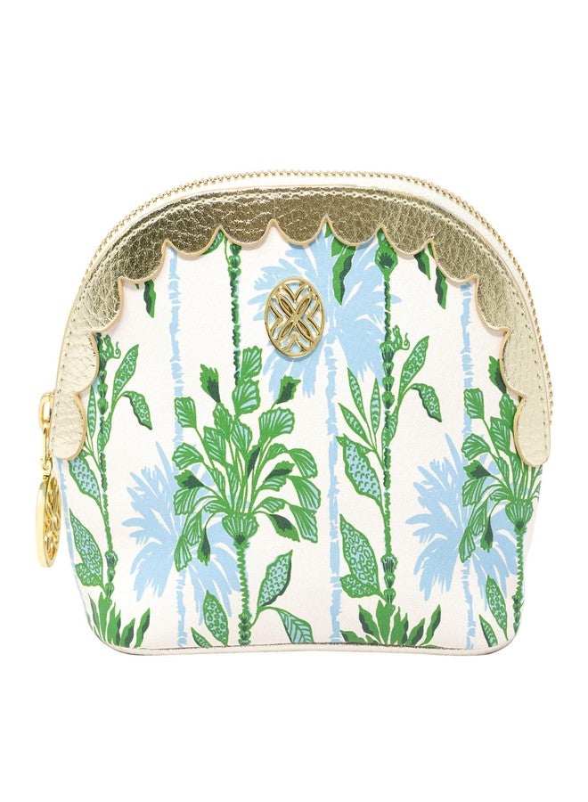 Lilly Pulitzer Vegan Leather Zipper Pouch with Scallop Edge, Cute Pencil Case for Adults, Travel Toiletry Bag, Small Pouch Bag for Supplies, Makeup or Toiletries (Swayin in the Breeze) - Image 3