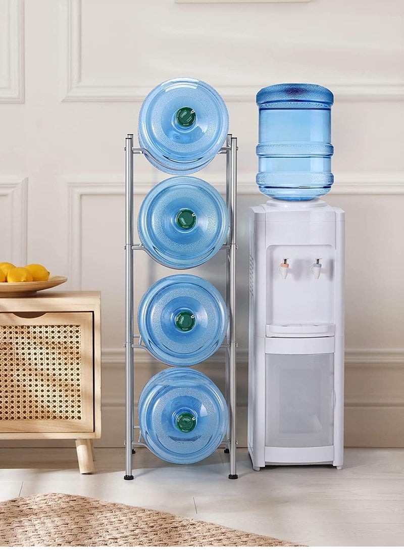 GoldenLike Water Bottle Rack,4 Tier Water Bottle Stand 5 Gallon Water Bottle Holder Water Bottle Storage Rack for Office Home and Kitchen - Image 2