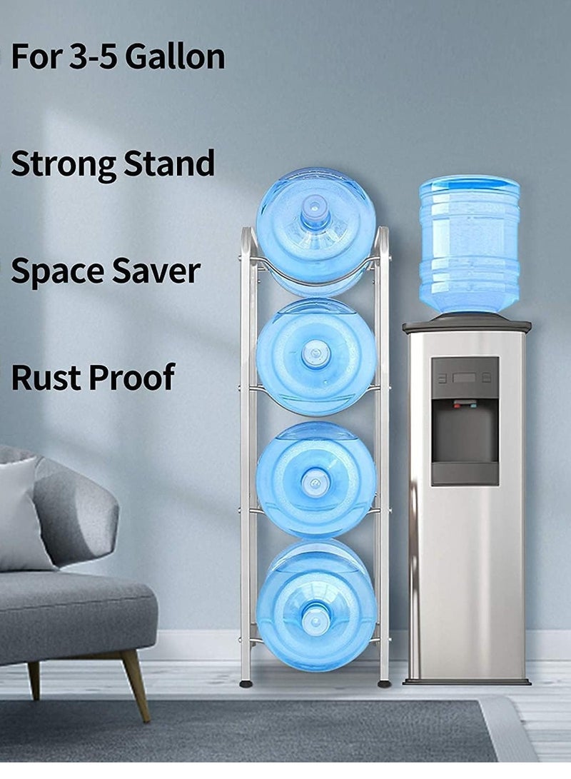 GoldenLike Water Bottle Rack,4 Tier Water Bottle Stand 5 Gallon Water Bottle Holder Water Bottle Storage Rack for Office Home and Kitchen - Image 3