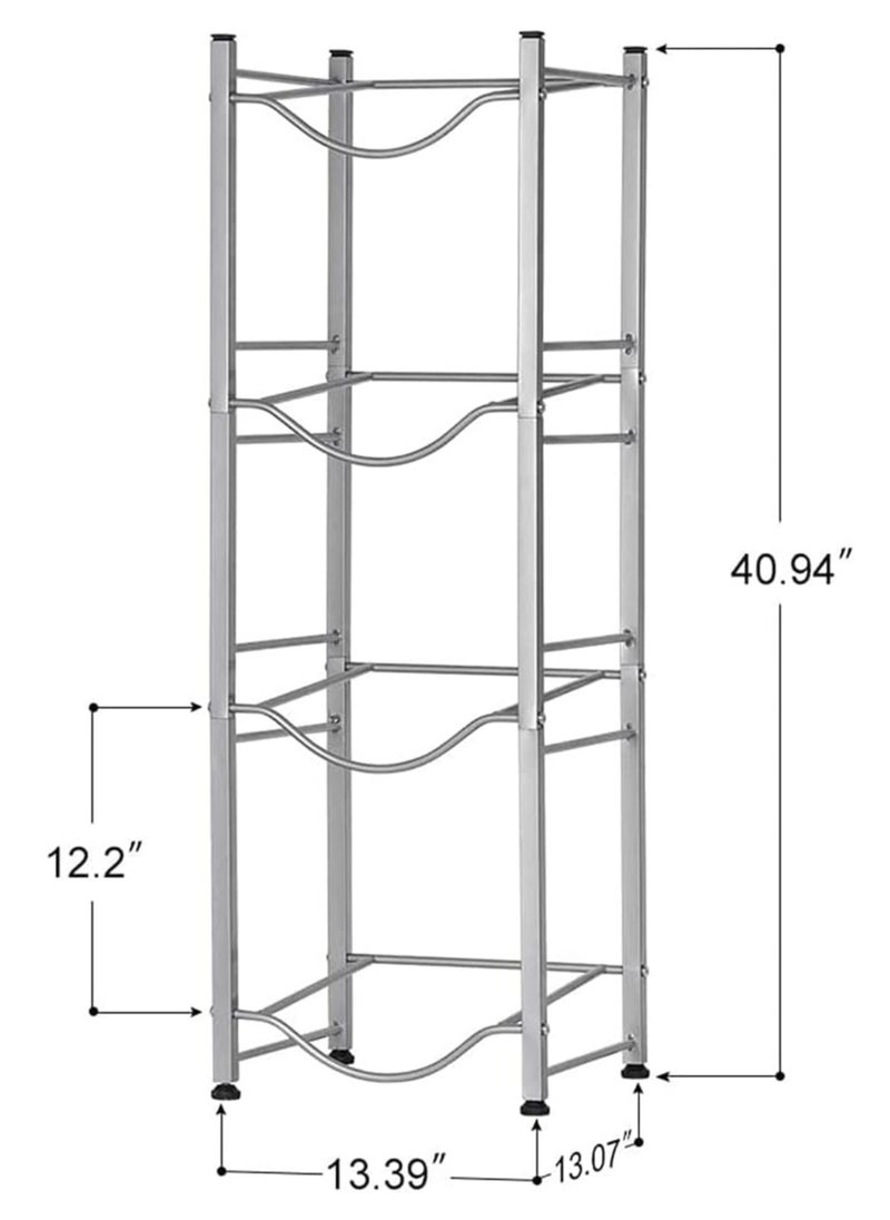 حامل زجاجة مياه، حامل زجاجة مياه 4 طبقات، حامل زجاجة مياه سعة 5 جالون، رف تخزين زجاجات المياه للمكتب والمنزل والمطبخ - pzsku/Z88F6DB0BD16C976DDC8DZ/45/_/1710818253/e4179f98-77b0-4023-9acc-07a295c7c509