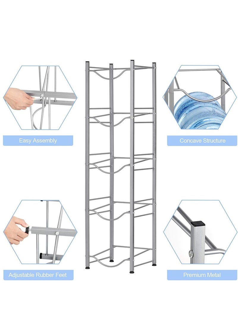 GoldenLike Water Bottle Rack,4 Tier Water Bottle Stand 5 Gallon Water Bottle Holder Water Bottle Storage Rack for Office Home and Kitchen - Image 5
