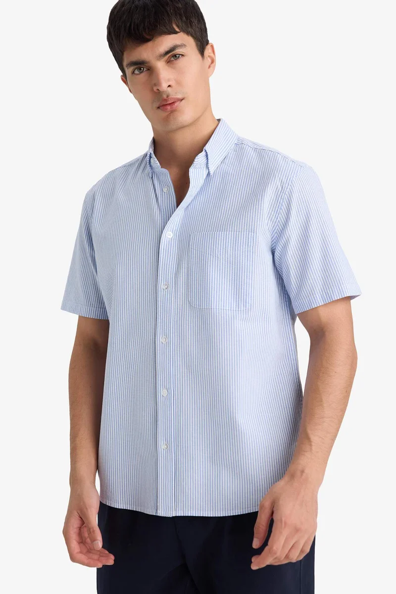 ديفاكتو Basic Long Sleeves Cotton Shirt