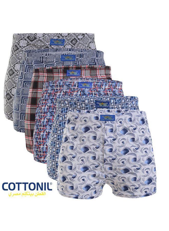 Set Of (6) Printed Boxer