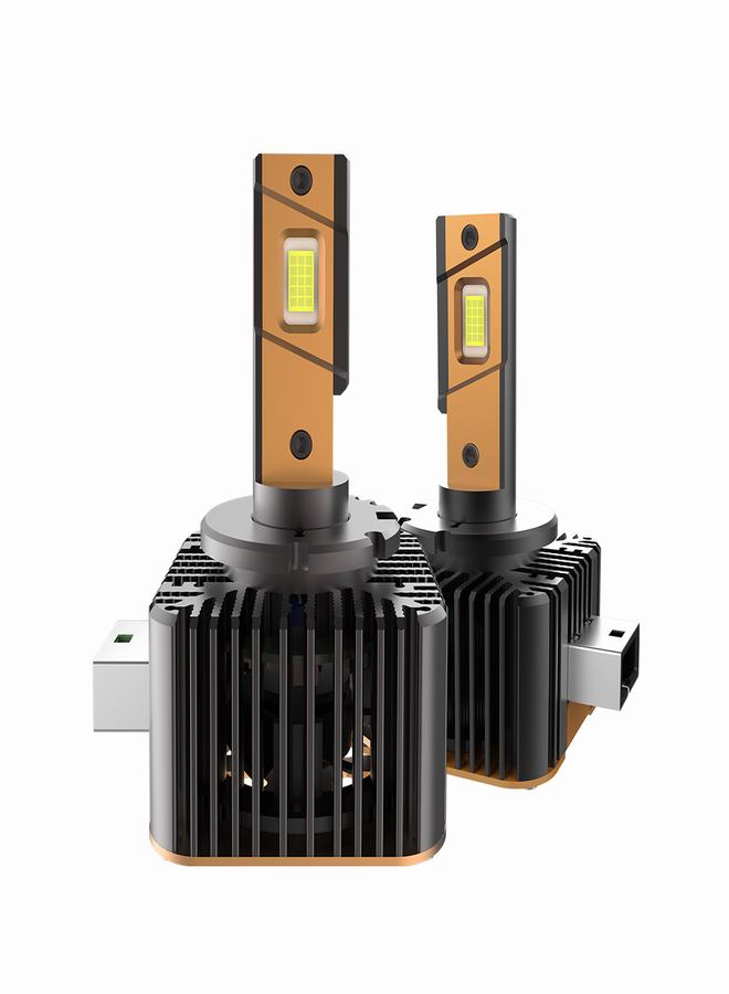 DXB-C Midnight 9012 160W 12000LM SET 6500K LED Car Headlights 300% Brightness New 6500K Cool White Bulb High Beam and Low Beam - 2 Pcs - Image 2