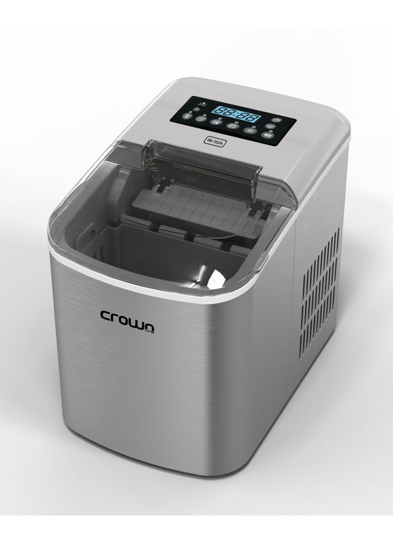 Crownline Portable Ice Maker, 15kg/24 Hours Capacity, 220-240V, 120W, R134a Refrigerant 15 kg 120 W IM-162A Silver - Image 4