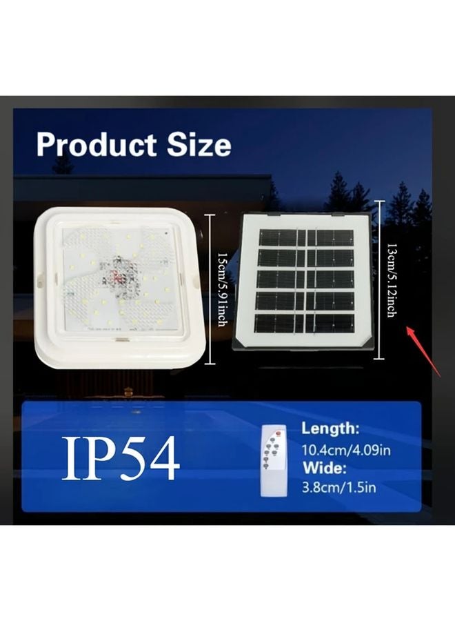 Solar Ceiling Light IP54 Waterproof 120 Degree Wide Angle No Drill Installation - Image 2