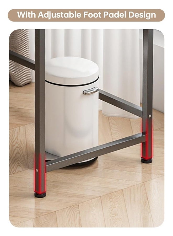 JCB CHIC Gaming Table 100cm with Monitor Stand,Computer Desk Office Table Study Desk L Shaped Desk with 4 Storage Shelves for Study and Home Office - Image 4