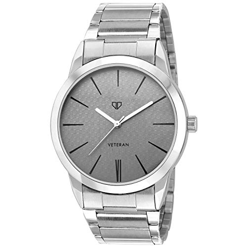 Walrus Men's Analog Watch | Grey Dial, Silver Strap | Stylish Quartz Movement | 1-Year Warranty | Premium Alloy Build | Ideal for Formal and Casual Wear- Old Money Style. - Image 1