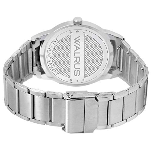 Walrus Men's Analog Watch | Grey Dial, Silver Strap | Stylish Quartz Movement | 1-Year Warranty | Premium Alloy Build | Ideal for Formal and Casual Wear- Old Money Style. - Image 4