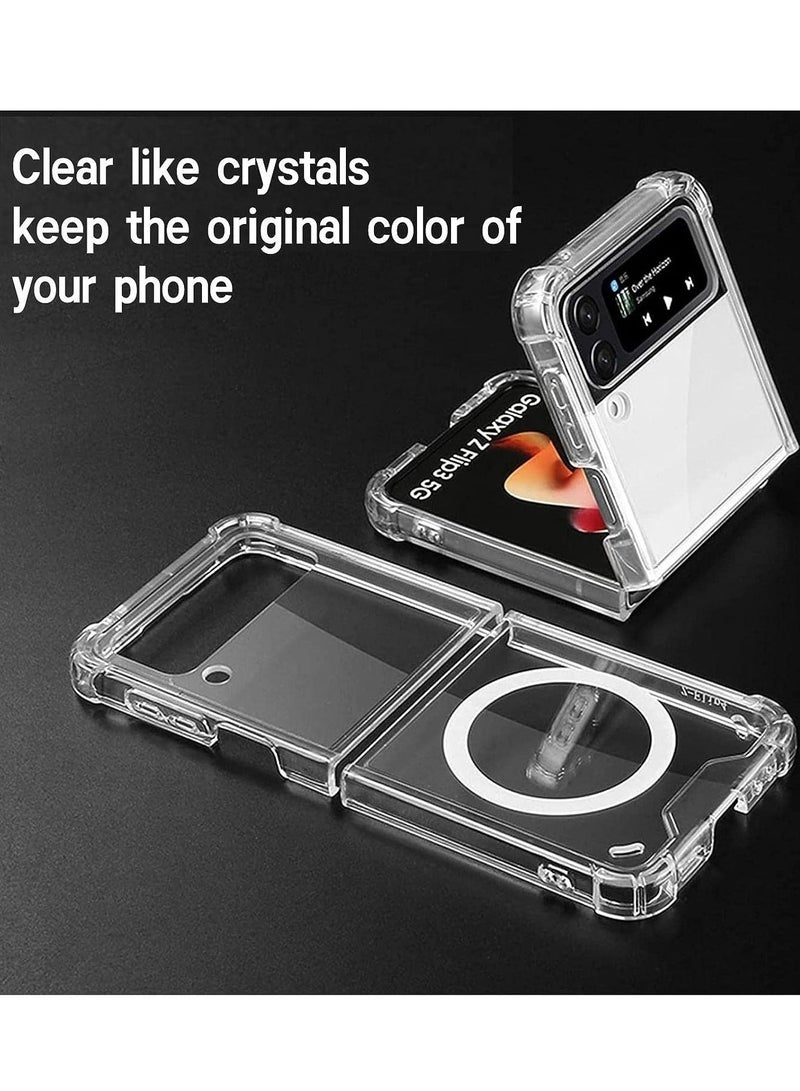 Techie جراب Techie المغناطيسي الشفاف لهاتف Samsung Galaxy Z Flip 4، متوافق مع الشاحن اللاسلكي وMagsafe، جراب شفاف مقاوم للصدمات ومضاد للاصفرار ورقيق للغاية ومقاوم للسقوط - Image 5