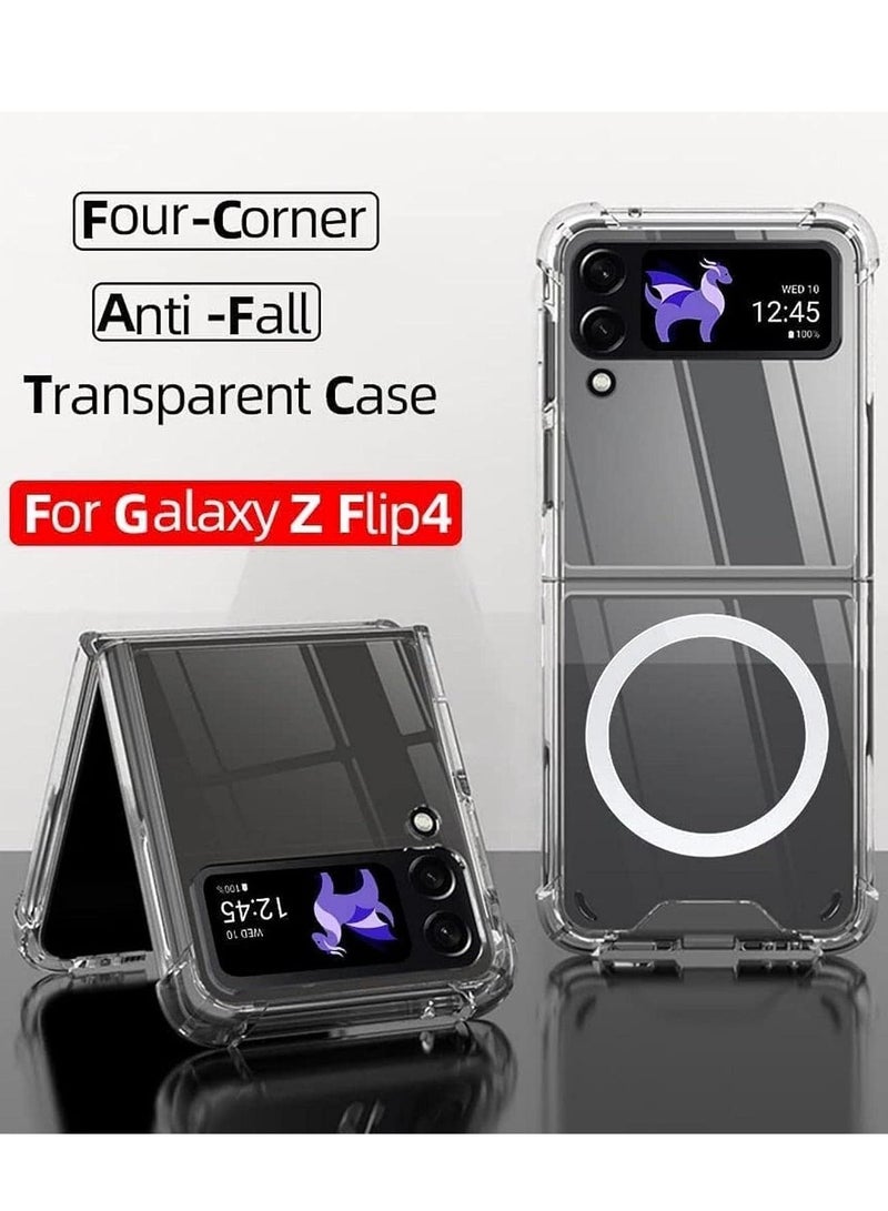 Techie جراب Techie المغناطيسي الشفاف لهاتف Samsung Galaxy Z Flip 4، متوافق مع الشاحن اللاسلكي وMagsafe، جراب شفاف مقاوم للصدمات ومضاد للاصفرار ورقيق للغاية ومقاوم للسقوط - Image 2