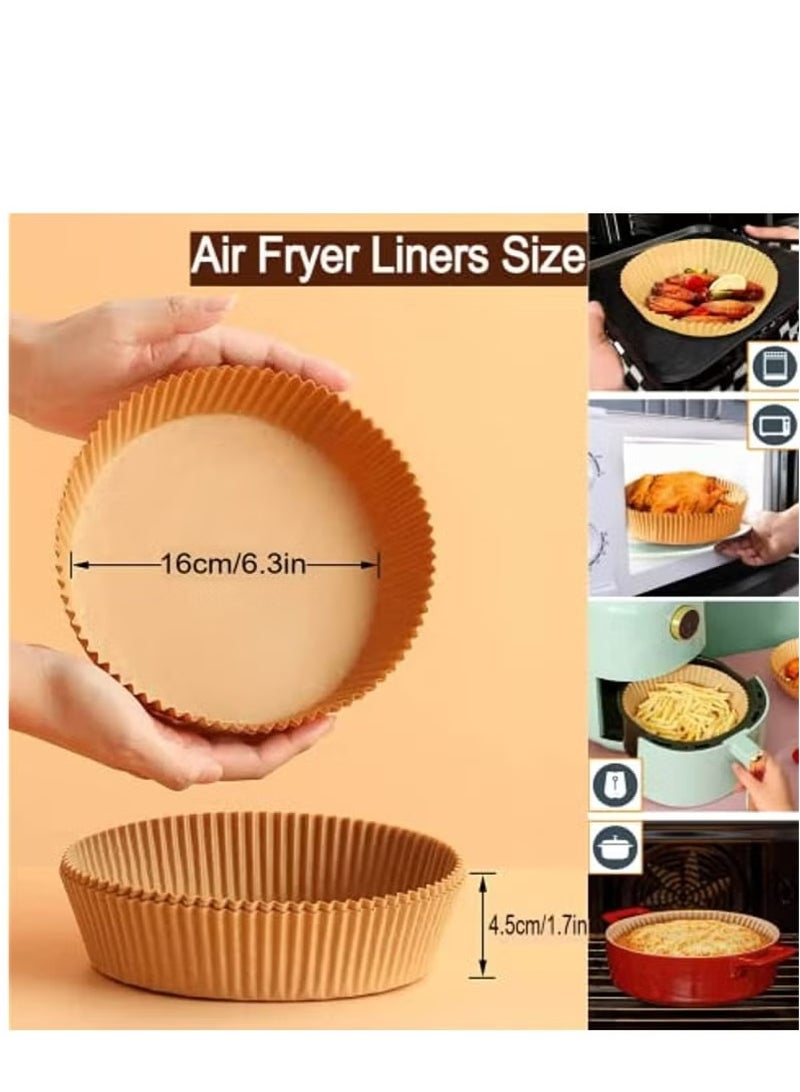 Air Fryer Disposable Paper Liner , Cooking Paper for Air Fryer, Non-Stick Air Fryer Liners, Baking Paper for Air Fryer Oil-proof, Food Grade Parchment for Baking Roasting Microwave - Image 5