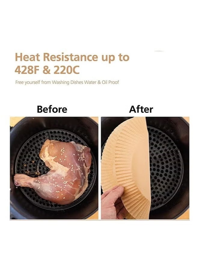 Air Fryer Disposable Paper Liner , Cooking Paper for Air Fryer, Non-Stick Air Fryer Liners, Baking Paper for Air Fryer Oil-proof, Food Grade Parchment for Baking Roasting Microwave - Image 4