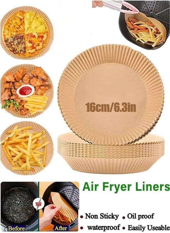 Air Fryer Disposable Paper Liner , Cooking Paper for Air Fryer, Non-Stick Air Fryer Liners, Baking Paper for Air Fryer Oil-proof, Food Grade Parchment for Baking Roasting Microwave - Image 1