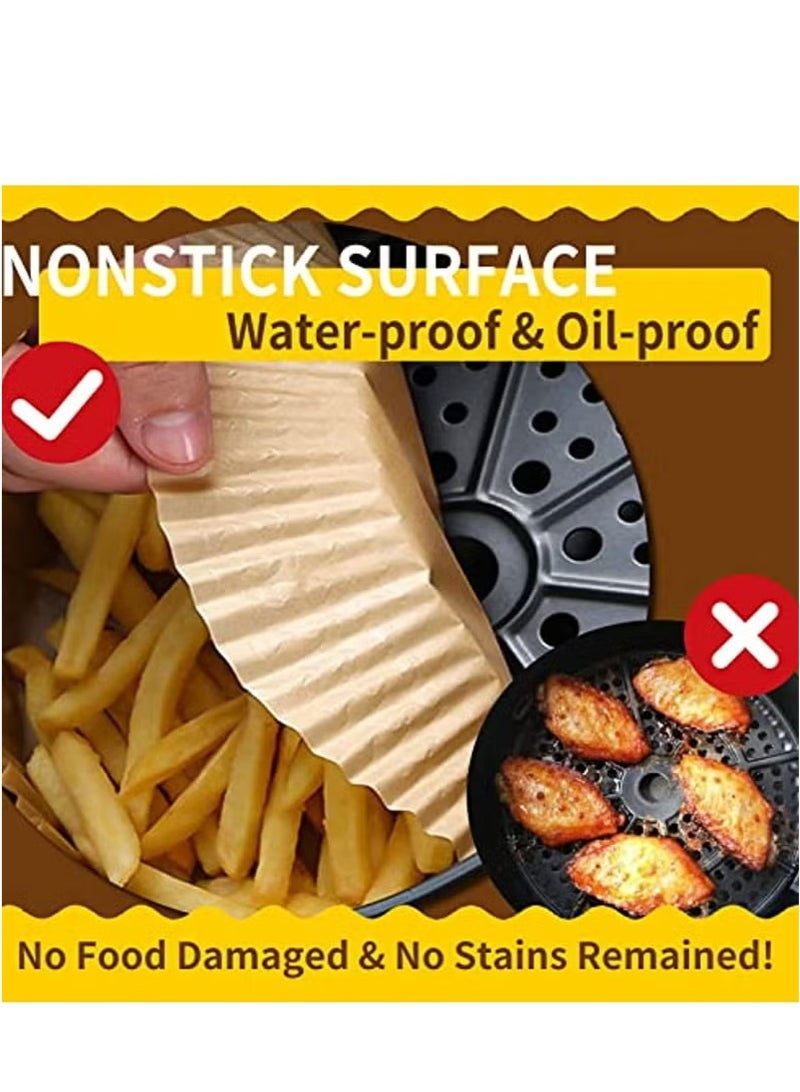 Air Fryer Disposable Paper Liner , Cooking Paper for Air Fryer, Non-Stick Air Fryer Liners, Baking Paper for Air Fryer Oil-proof, Food Grade Parchment for Baking Roasting Microwave - Image 3