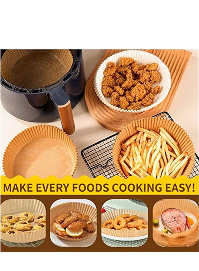 Air Fryer Disposable Paper Liner , Cooking Paper for Air Fryer, Non-Stick Air Fryer Liners, Baking Paper for Air Fryer Oil-proof, Food Grade Parchment for Baking Roasting Microwave - Image 2