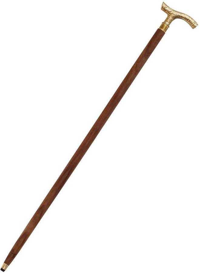 Medieval Replicas Walking Stick 37 Vintage Fritz Brown Sheesham Wood with Brass Handle Walking Stick for Men and Women. Wooden Decorative Canes and Walking Sticks. by SABKraft - Image 2