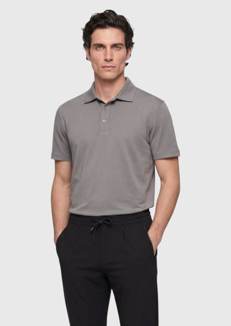 RAMSEY Grey Plain T-Shirt - Image 3