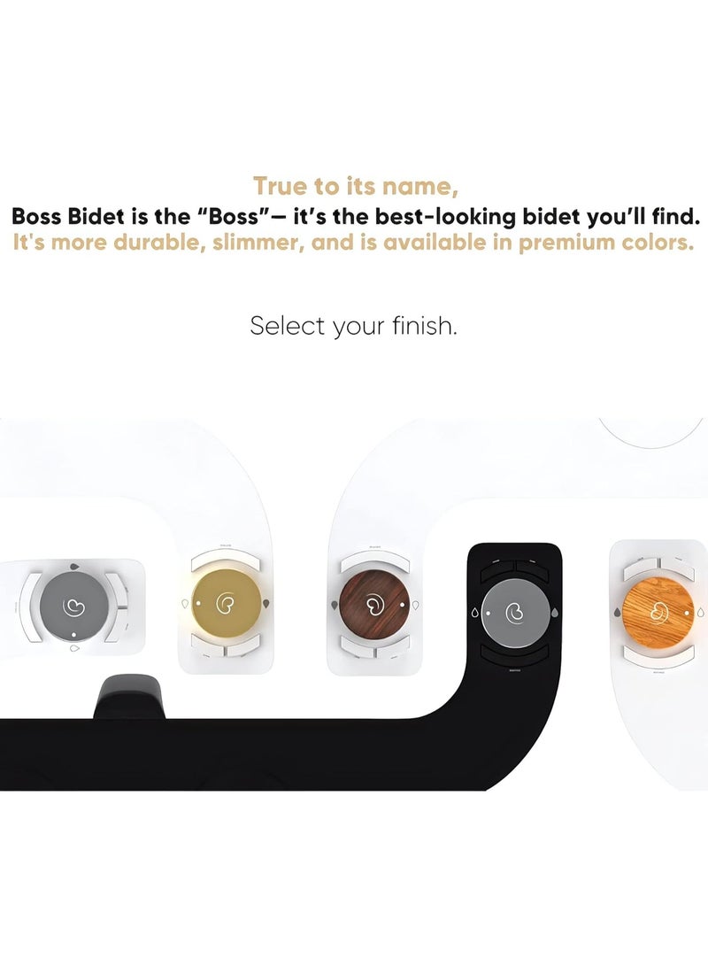 Boss Bidet REVOLUTION - Non Electric Bidet Attachment for Toilet with Dual Nozzle, Self-Cleaning Function, and 1.3-Second Cleaning Time. Eco-Friendly with Feminine Wash Feature (New York Platinum) - Image 3