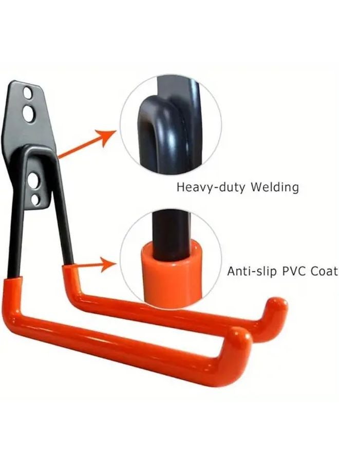 2pcs Heavy Duty Garage Hooks Wall Mounted Organizer For Bike Ladder Garden Tools - Image 3