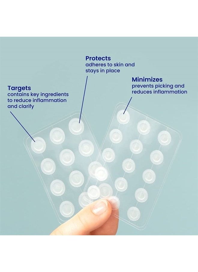 FACETORY - AM Spot Fighter Acne Blemish Patches for Pimples- Invisible Spot Treating Patch for Morning and Daytime, 72 Hydrocolloid Patches Infused with Tea Tree and Cica, 2 Sizes 10mm and 12mm - Image 1