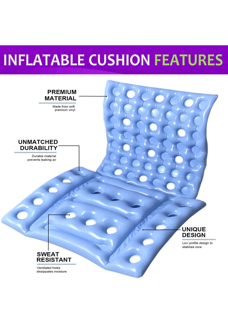 SYOSI - Wheelchair Cushions, Anti-Decubitus Wheelchair Inflatable Seat Cushions for Butt, Breathable Backrest Air Cushion Bed Sore Cushion for Pressure Sores, Portable Travel Seat Cushion for Long Sitting - Image 1