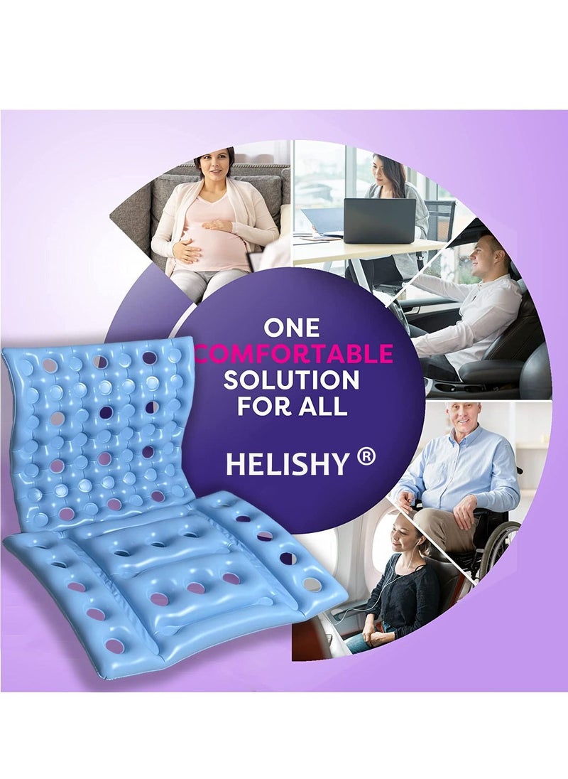 SYOSI - Wheelchair Cushions, Anti-Decubitus Wheelchair Inflatable Seat Cushions for Butt, Breathable Backrest Air Cushion Bed Sore Cushion for Pressure Sores, Portable Travel Seat Cushion for Long Sitting - Image 1