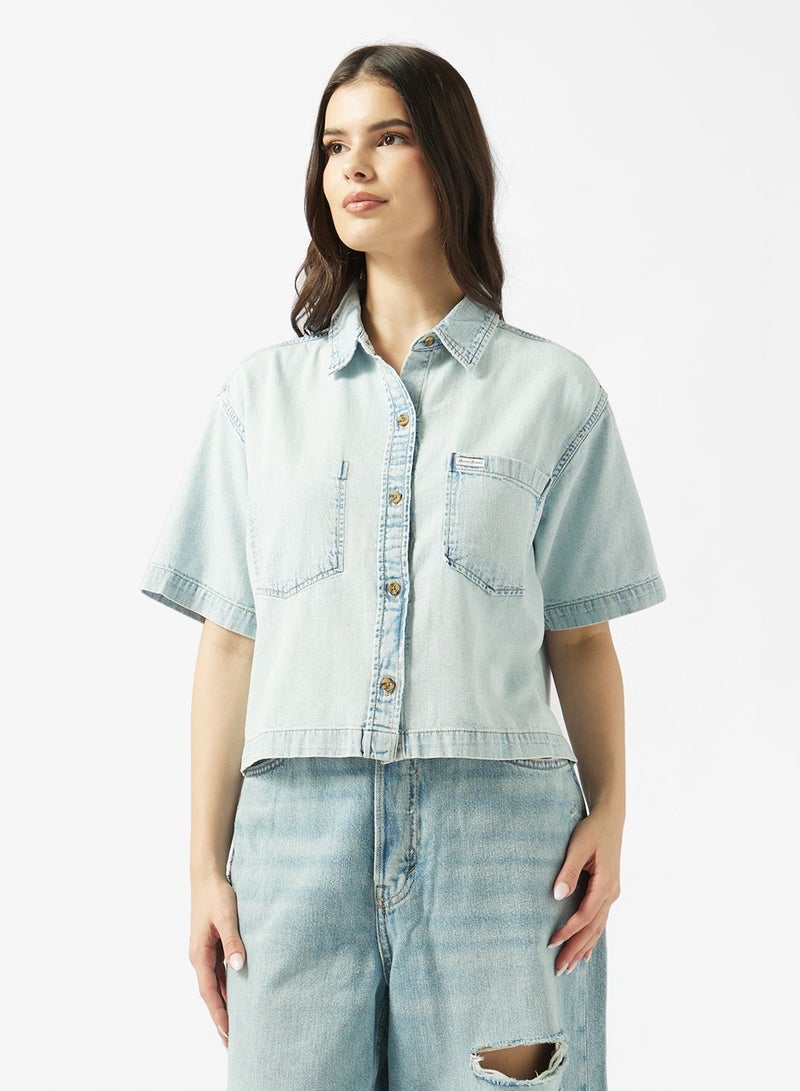 GUESS Boxy Short Sleeve Shirt - Image 1