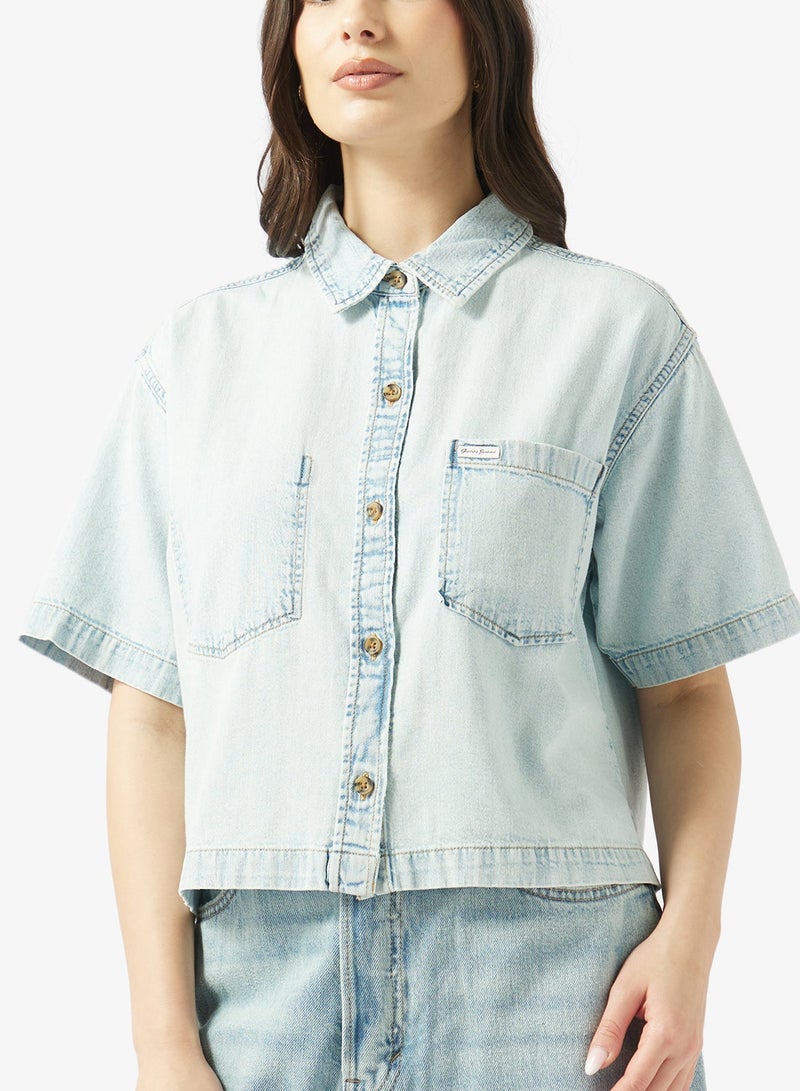 GUESS Boxy Short Sleeve Shirt - Image 1