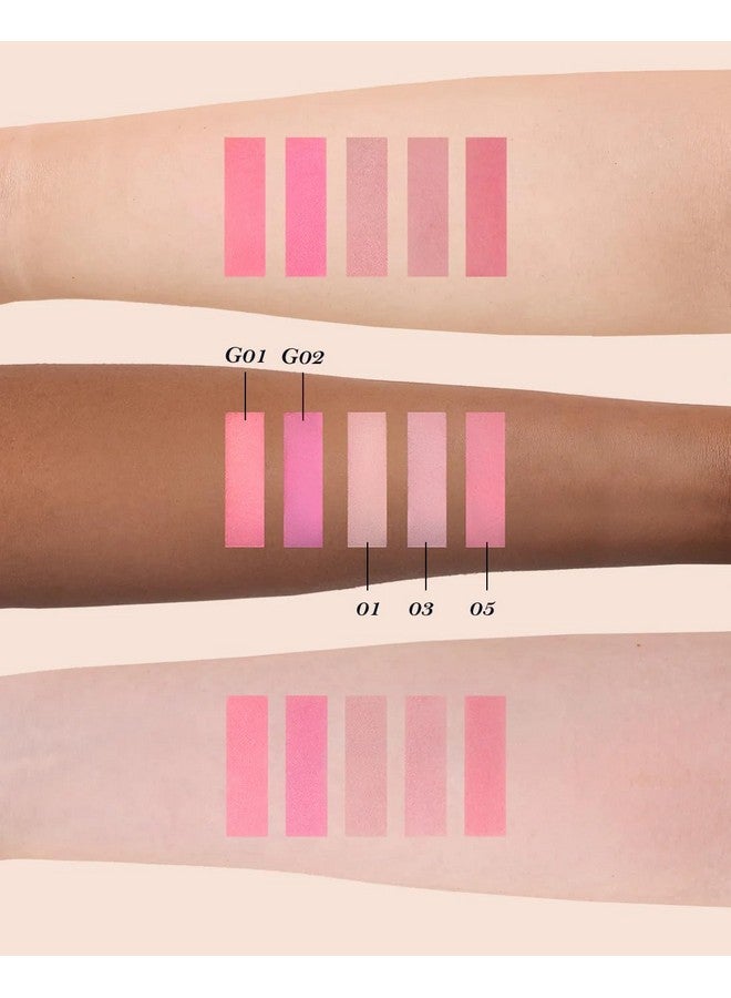 فلاور نوز أحمر خدود من فلاور نوز فيوليت ستروبيري روكوكو، لمسة نهائية وردية غير لامعة، أحمر خدود قابل للبناء والدمج للخدود، ناعم ويدوم طويلاً للفتيات والنساء (G01 رومانتيك بلوسوم، 4.6 غرام) - Image 2