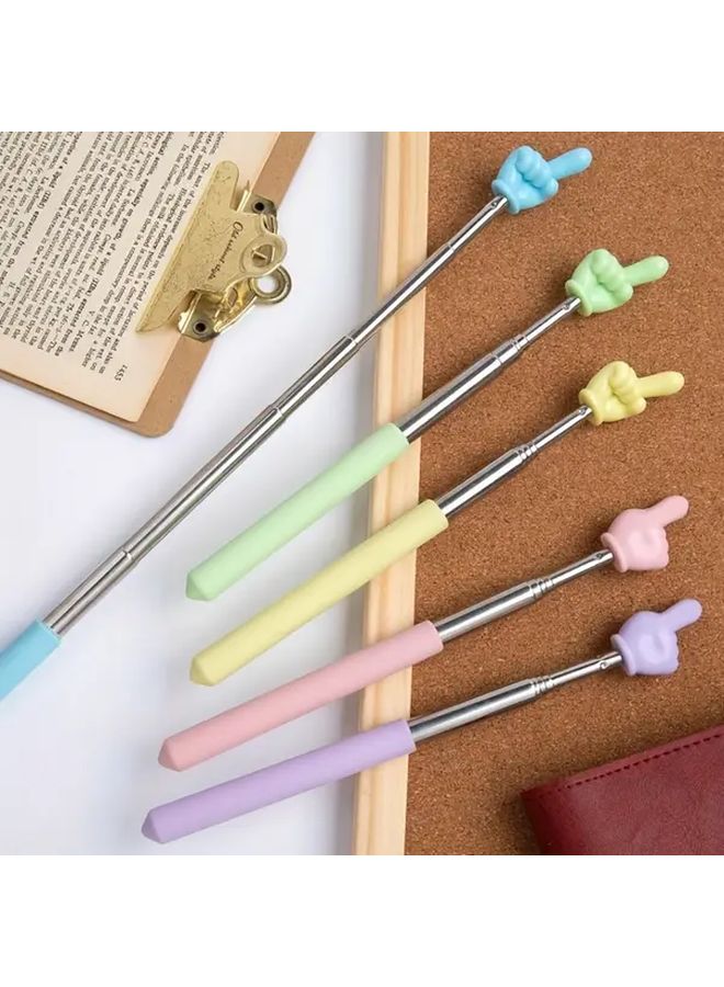 Assorted Colors Adjustable Retractable Finger Guide Stick For Piano Teaching And Classroom Reading - Image 2
