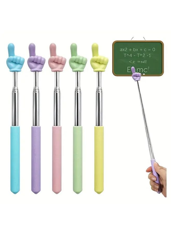 Assorted Colors Adjustable Retractable Finger Guide Stick For Piano Teaching And Classroom Reading - Image 1