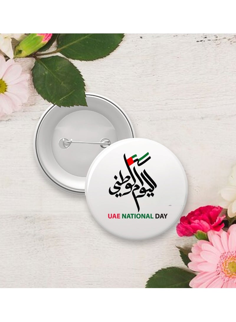 شارة زر اليوم الوطني لدولة الإمارات العربية المتحدة - دبوس بروش على شكل زر خلفي مستدير لهدايا حفلات اليوم الوطني - Image 3