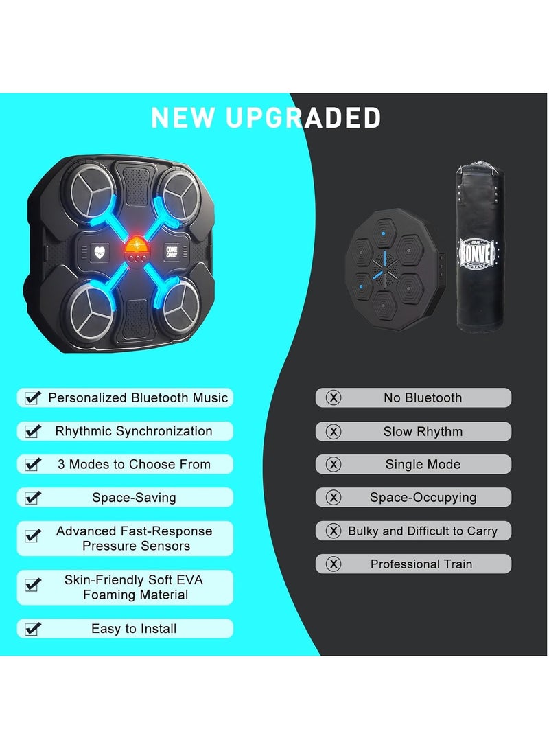 راكسوم آلة الملاكمة اللكمة، آلة الملاكمة مع الموسيقى، الأطفال، بلوتوث، آلة الملاكمة الموسيقية LED الذكية مع قفازات الملاكمة، الملاكمة الإلكترونية، مدرب الملاكمة المثبت على الحائط، هدية للأطفال - Image 3