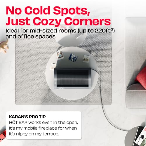 NUUK HÖT BAR 2-Sec Instant Heating PTC Heater for Room | Upto 20% Bill Savings | Zero Dryness | Super-Silent, Portable | Vertical & Horizontal Use | 2200W | Perfect Replacement for small 7/9 fin OFRs - Image 5