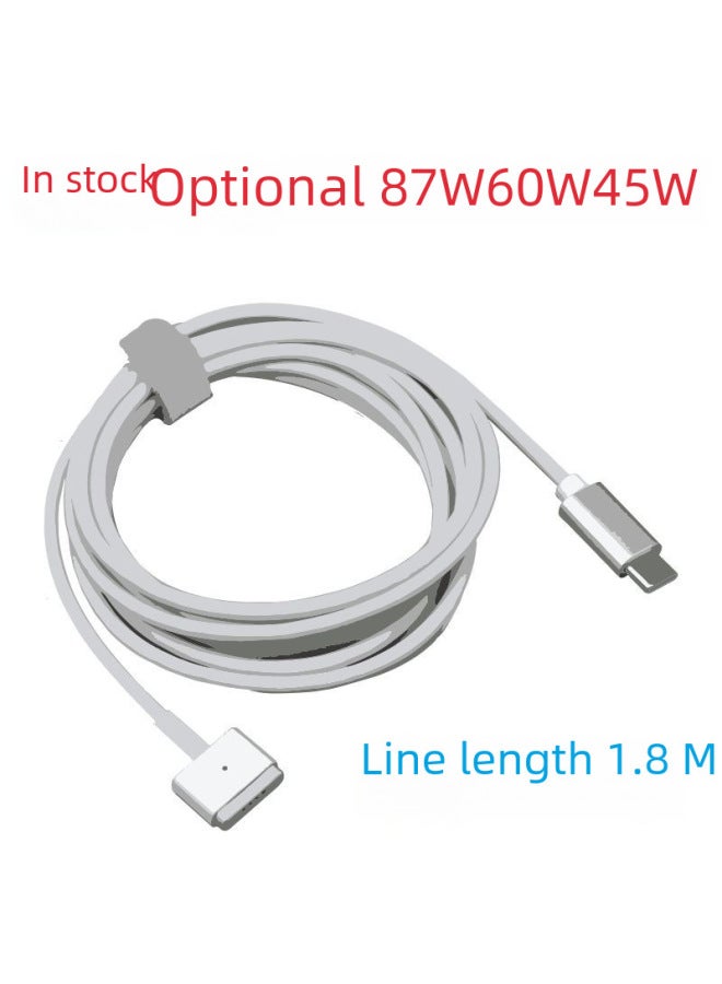 Applicable To Apple Notebook L Head T Head Charging Line Typec To Macbook Fast Charging Type-C To Magsafe3-Color:1st Generation L Head 87W-100W-1.8 M  - Image 5