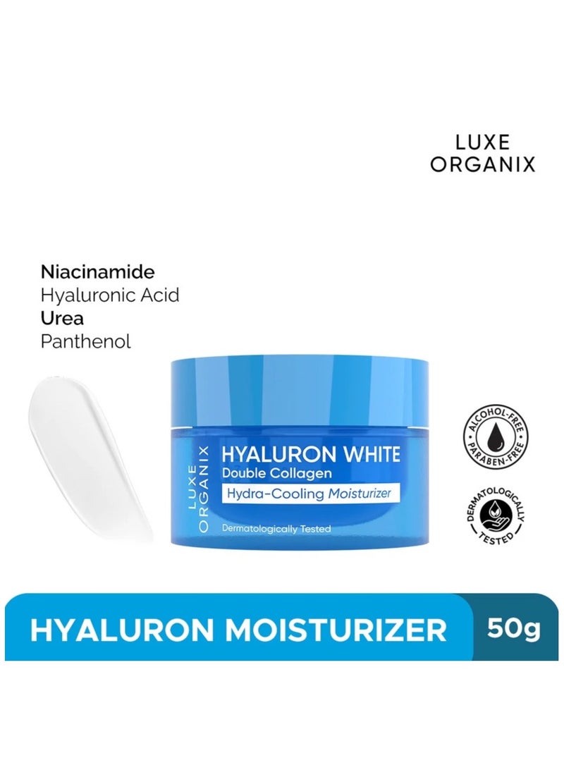 LUXE ORGANIX مرطب لكس أوريغانيكس هايلورون وايت دابل كولاجين هايدرا-كولينغ 50غ - Image 1