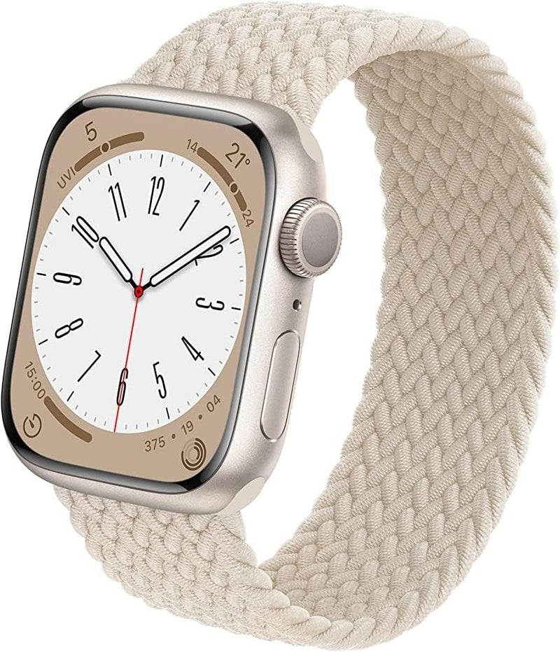 Braided Solo Loop Nylon Strap for Apple Watch, Elastic Bracelet for Series Ultra 2 | 9 | 8 Ultra | 8 | 7 | 6 | 5 | 4 | 3 | SE with metal connectors - Image 2