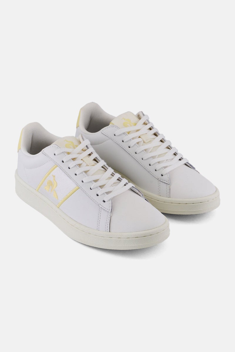 le coq sportif Women Classic Soft Lace Up Casual Shoes, White  - Image 1