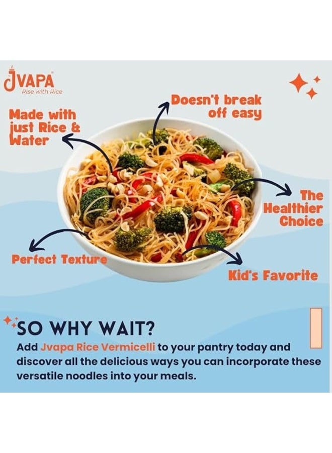 Jvapa Rice Vermicelli Long Thin Noodles 250g, Pack of 2 - Image 5