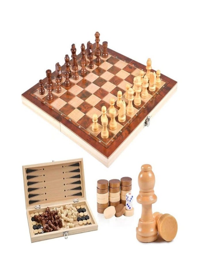 مجموعة ألواح شطرنج قابلة للطي محمولة 3 في 1، مجموعة ألواح شطرنج محمولة للبالغين/الأطفال، مجموعة ألواح شطرنج فريدة (كبيرة)