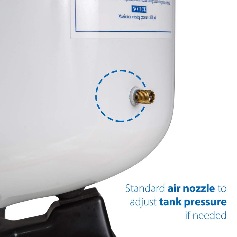 iSpring T32M Pressurized Water Storage Tank with Ball Valve for Reverse Osmosis RO Systems, 4 Gallon, 1/4" Tank Valve Included, White - Image 2