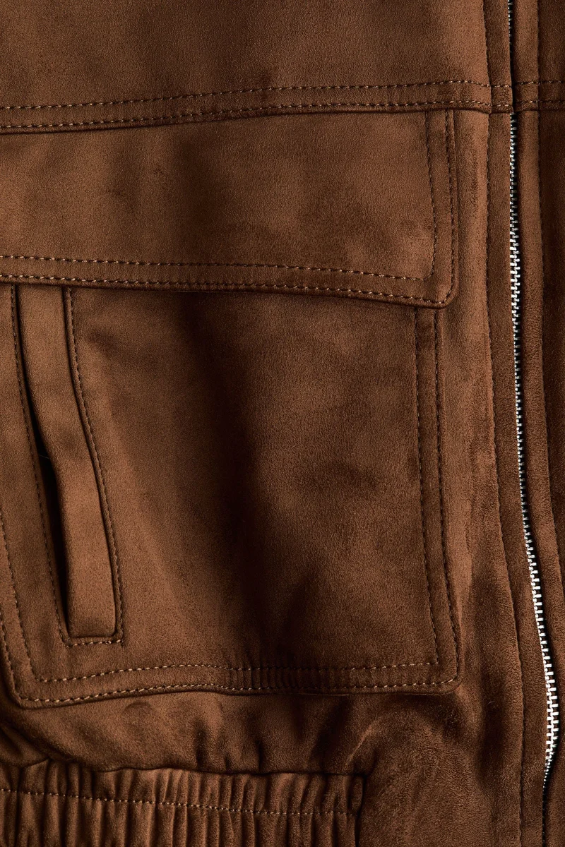 اتش اند ام جاكيت من نسيج مطلي